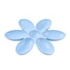 6 Grids Plastic Cat Food Bowl Flower Petal Shaped Multi Pet Food Bowls Non-Slip Reusable Cat Dishes for Indoor Kitten Puppy