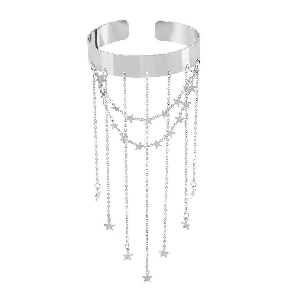 Zinc Zinc Alloy Fringe Arm Cuff Bracelets Adjustable Open Upper Arm Bracelet  Arm Accessories