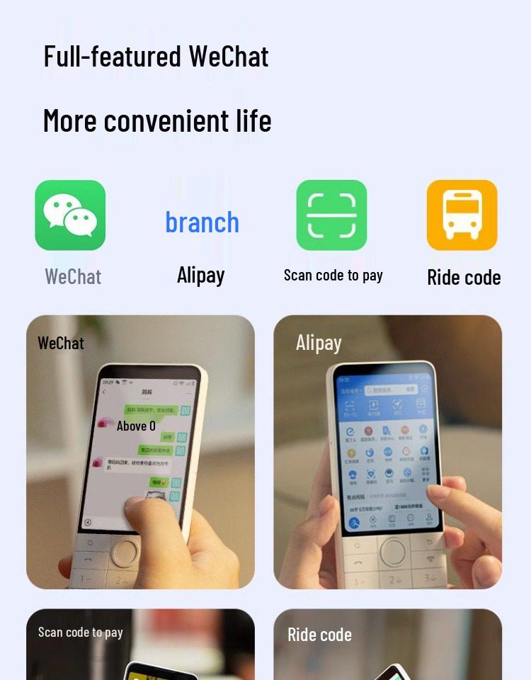 Duoqin F22 Touchscreen Feature Phone for Students & Seniors with WeChat & Douyin Support - International Version