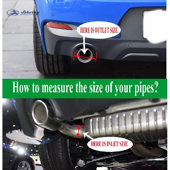 1piece of 304 Stainless Steel 2inch2.5inch3inch Muffler Tailpipe or Car Modified Exhaust Pipe, Single Sandblasted Beveled Edge