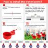 5/10Pcs Chicken Water Cup With PVC Tee Fitting Automatic Drinker For Poultry Thread Filling Waterer Poultry Drinking Bowl