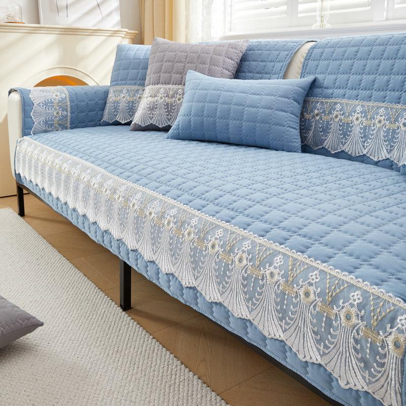 Modern Minimalist Style Four All Season Universal Sofa Cushion Plain Weave Anti Slip Sofa Cover New Quilted Fabric Sofa Cover
