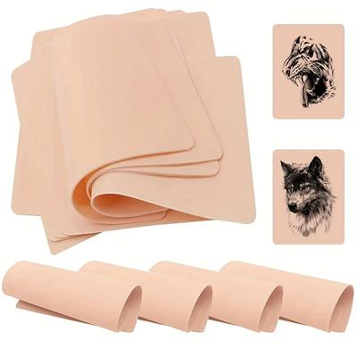 Blank Tattoo Practice Skin 5/10Pcs Tattoo Skin Practice Double Sides Tattoo Skin Microblading Eyebrow Fake Skin Sheet