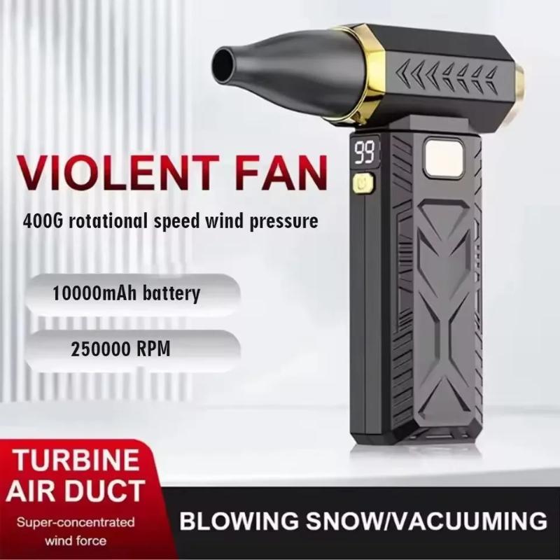 2026 New M18 Brushless Turbo Jet Fan Blower - 400000RPM High Power, 53m/s Strong Airflow Portable Dust Cleaner with Type-C Fast Charging