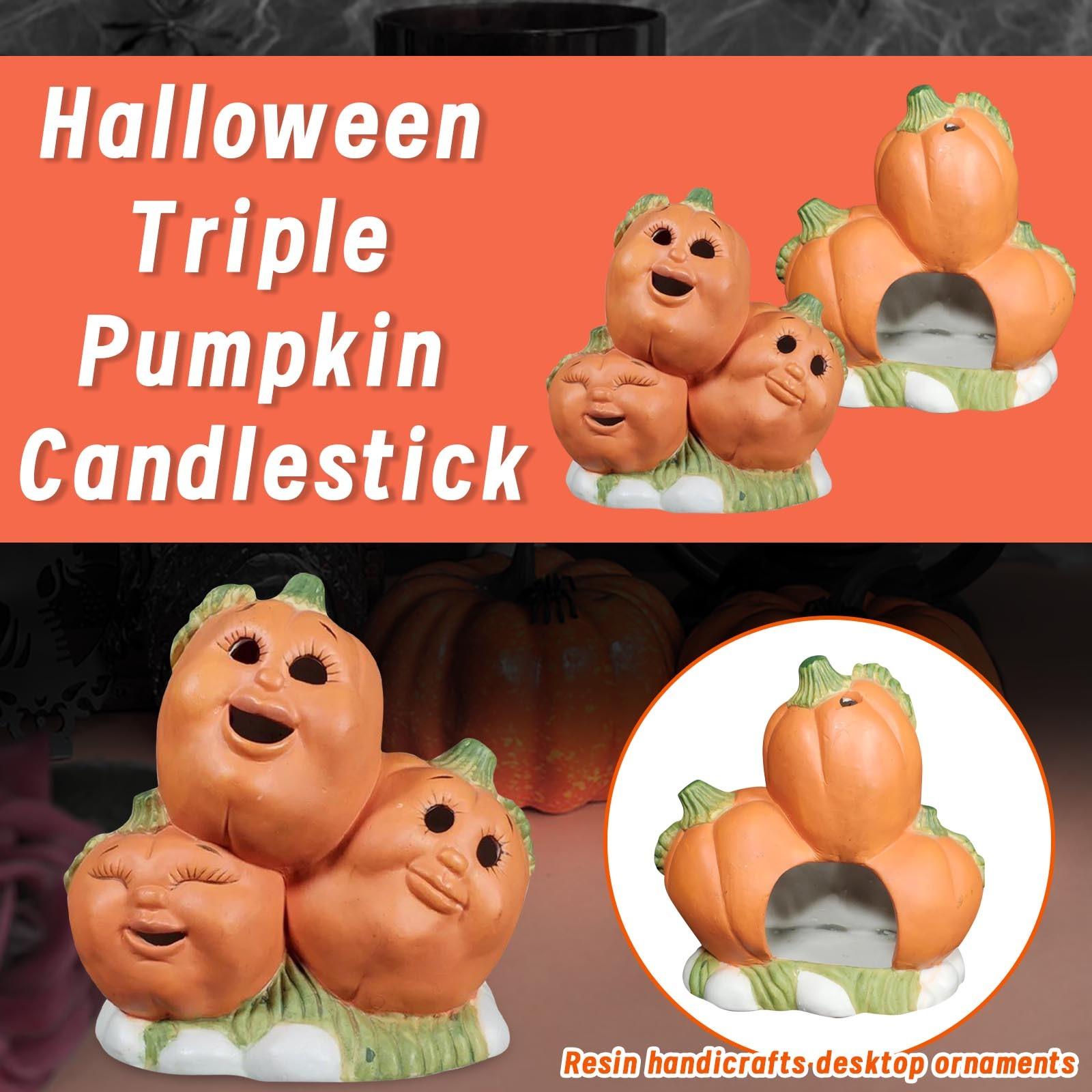 

Подсвечник на Хэллоуин из смолы, настольные украшения белый