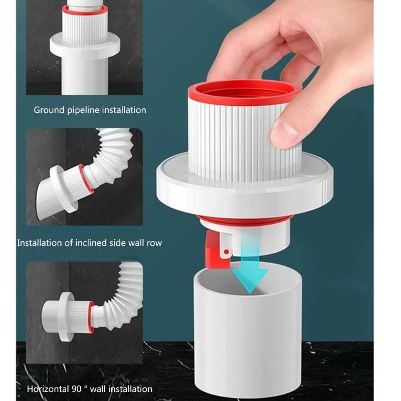 Convenient Drain Solution ABS Drain Seal Essential Drain Gasket Effective Solution Drain Odors Seal for Kitchen Bathroom