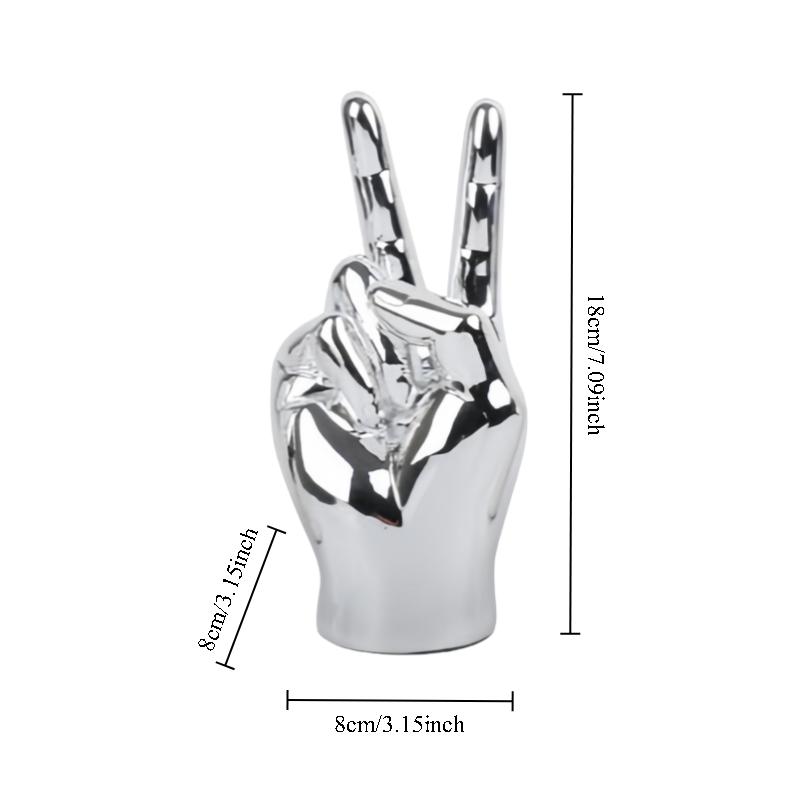 Personalisierte Geste Figur Galvanisierte Harz Hand Finger Licht Luxus Heimdeko Skulptur Moderne Kunst Wohnzimmer Ornament