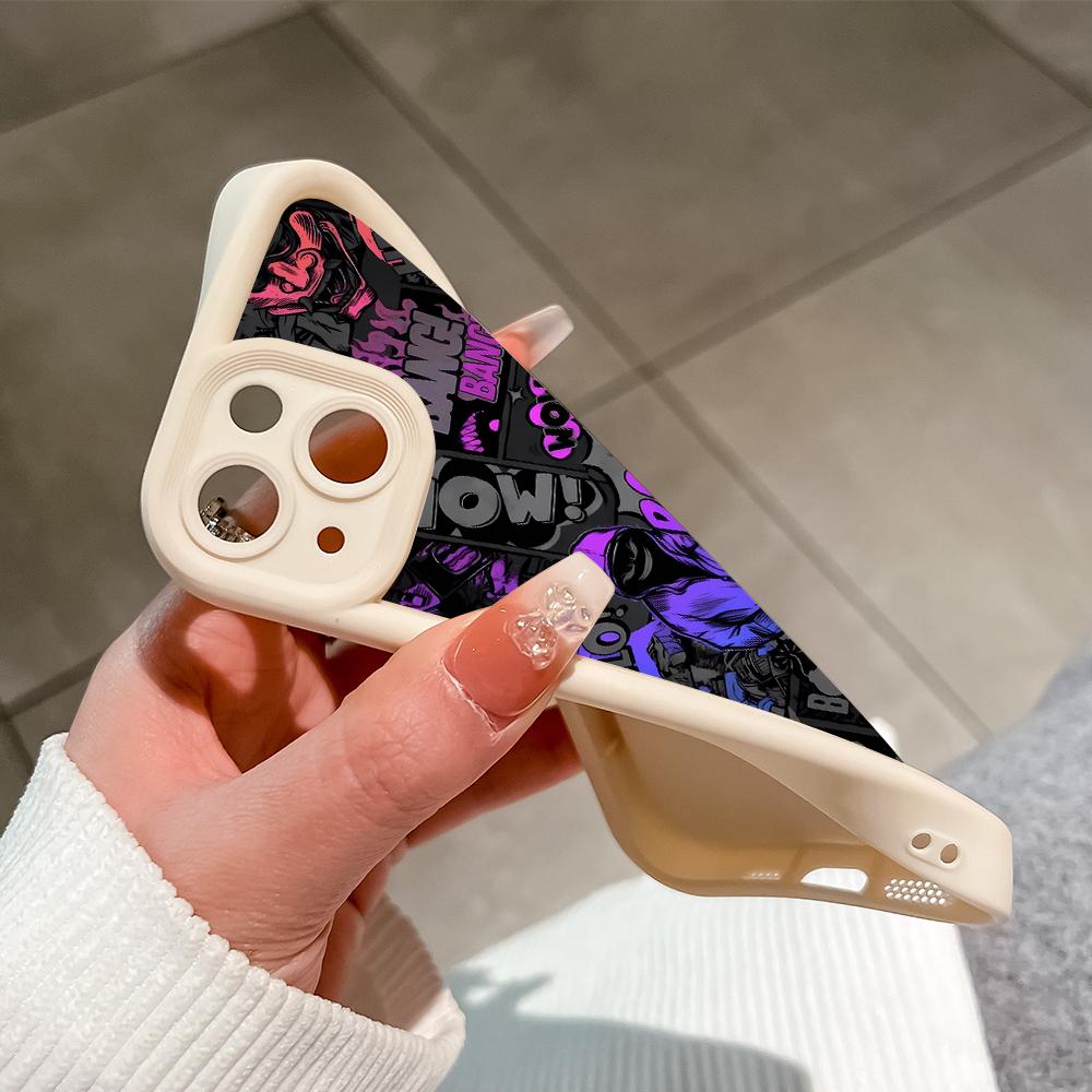 Soft Silicone Square Ladder Printing Pattern Phone Casing Full Cover Camera Shockproof Protection Rubber Case for Vivo