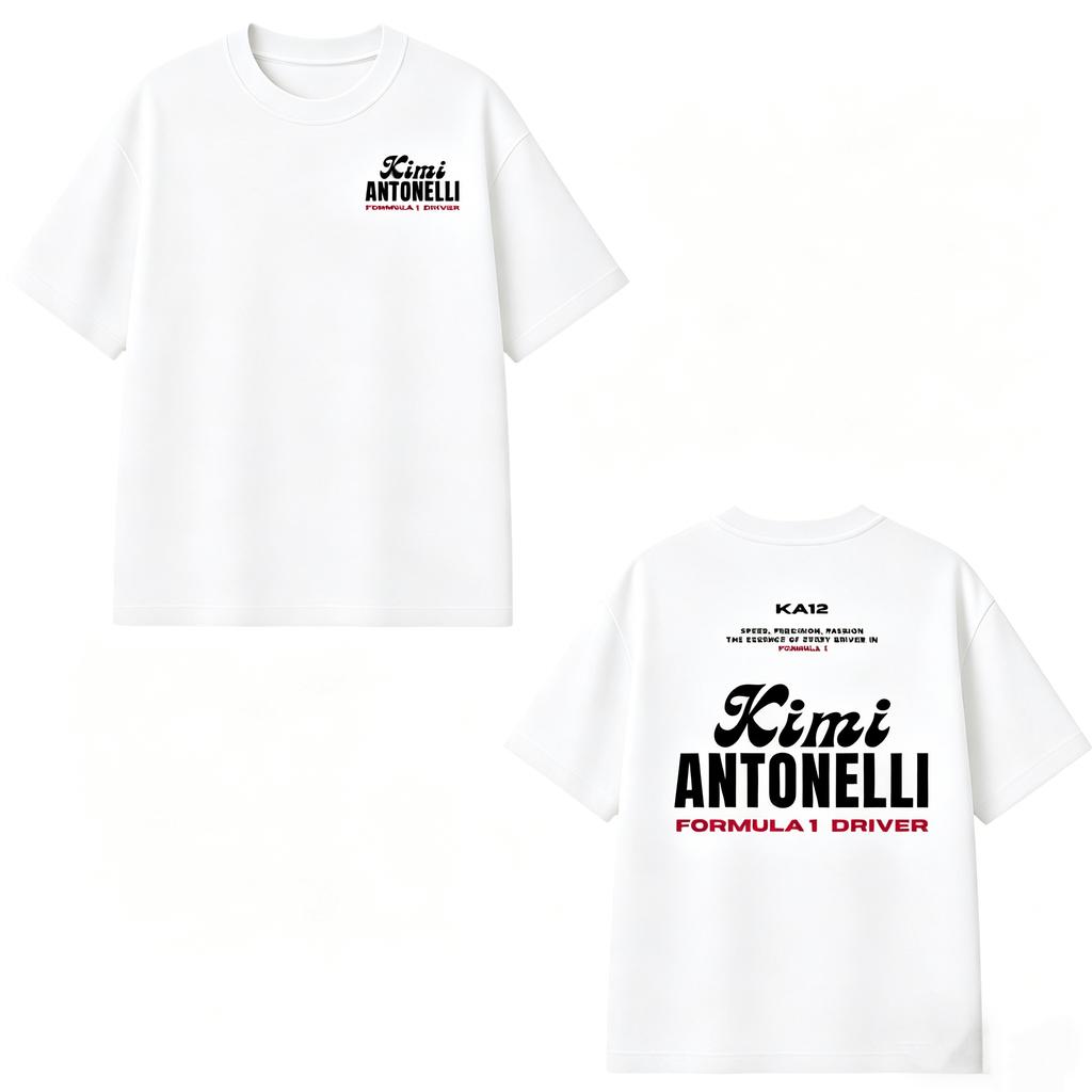 Kimi Antonelli Miami Grafik Beliebtes Unisex T-Shirt Unisex Baumwolle Kurzarm Yk Übergroß Streetwear T-Shirt Mode Oberteile