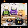 Cloth Pumpkin Candy Bucket Trick or Treat Stuffed Cotton Tote Bags Kawaii Halloween Candy Bag  Kids