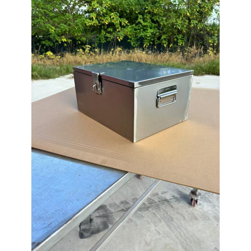 Stainless Steel Lockable Hardware Toolbox - Large Car-Mounted Organizer