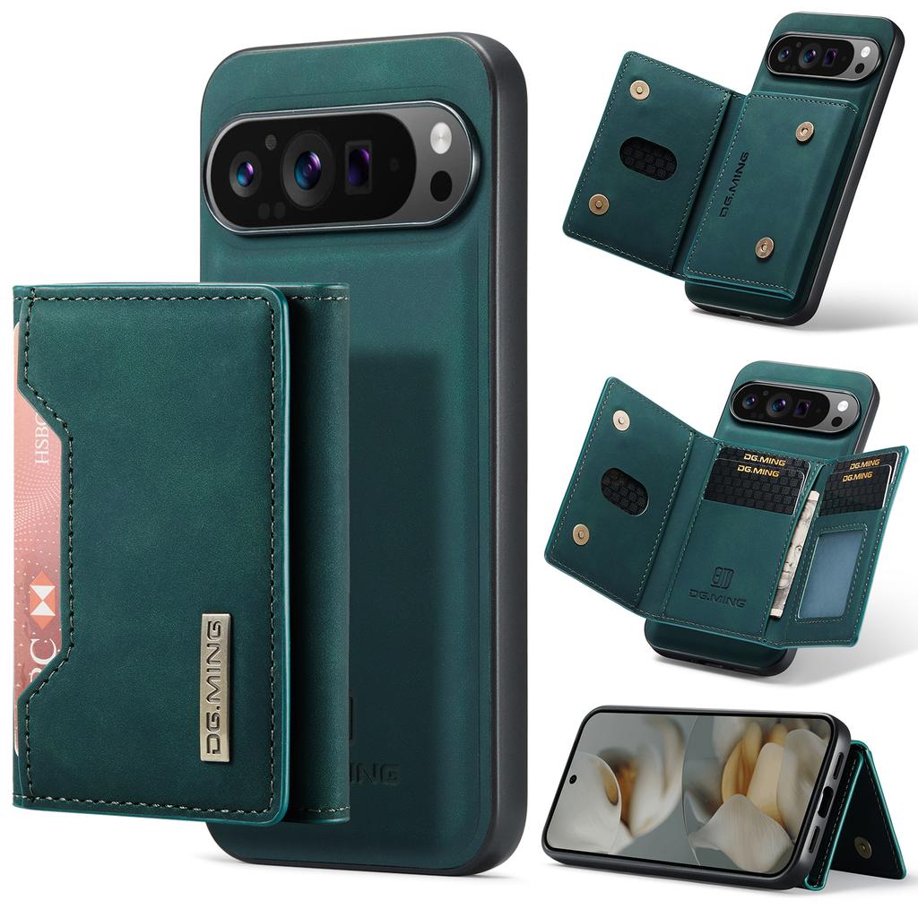 DG.MING M2 Series for Google Pixel 10 Pro XL Case PU+PC+TPU Phone Cover Detachable Wallet