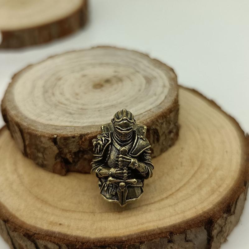 Handcrafted Brass Wolf Head Knight Beads Vintage Finished for DIY Paracord Bracelet Jewelry Making Holiday Craft Gifts