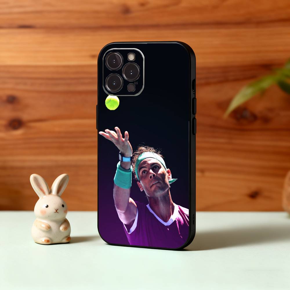 

Tennis R-Rafael N-Nadal Phone Case For iPhone17,16,15,14,13,12Plus,Pro Max,XS,5G Soft Silicone Black Cover iPhone16se4
