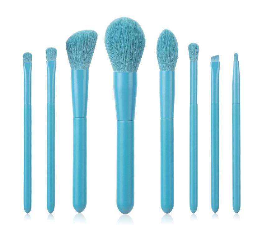 Foundation brush, loose powder brush, eye shadow brush, 8 makeup brushes, macarons, makeup brush set, makeup tools, beauty makeup