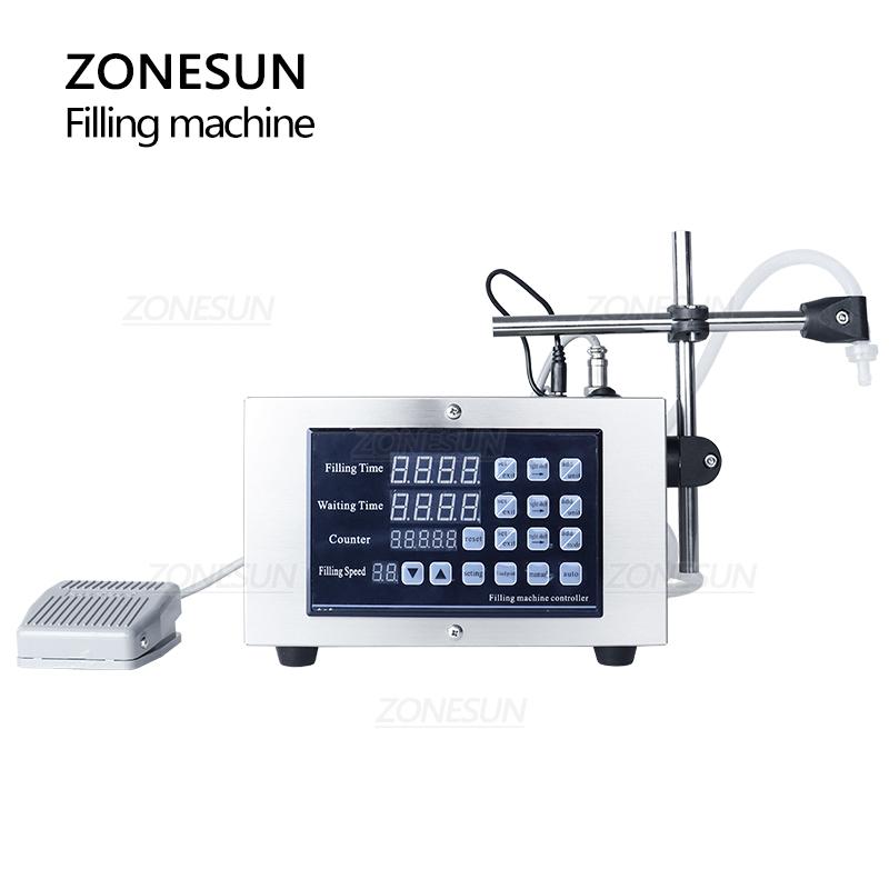 ZONESUN Pompa a membrana di riempimento liquido GFK280 Riempitore per bottiglie Controllo digitale per vino Cosmetici Olio Bevande Lozione
