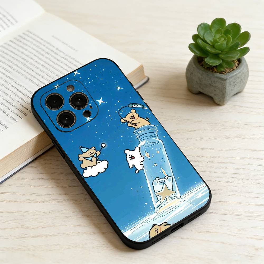 

Line-art cartoon puppy Phone Case For iPhone 17, 16,15,14,13,12,11 Plus,Pro Max, Others Soft Black Cover iPhone17promax