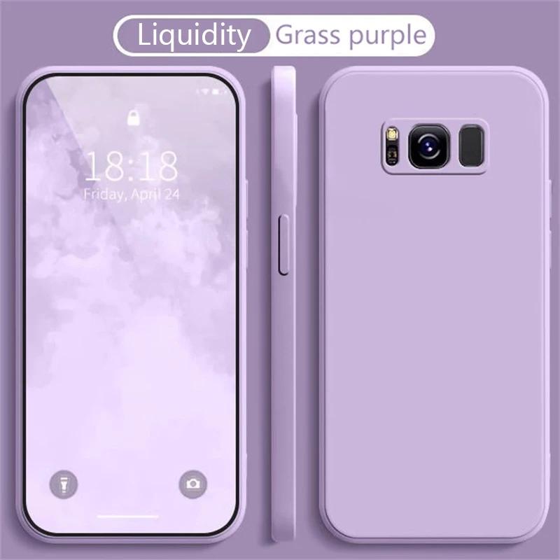 Luxury Liquid Silicone case For Samsung Galaxy S8 S9 S10 Plus S24 S25 Plus Ultra S20 FE S21 S22 S23 Cover Soft Phone Case