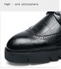 Men's Spring & Autumn Brogue Casual Shoes - British Platform with Thick Soles