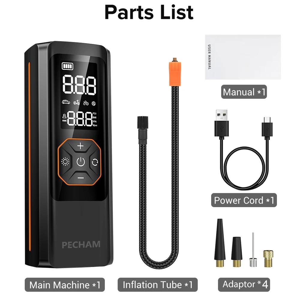 150PSI Car Air Pump Tire Inflator Air Compressor 12V 8000mAh Digital Cordless Car Tyre Inflator For Car Motocycle Bicycle Balls