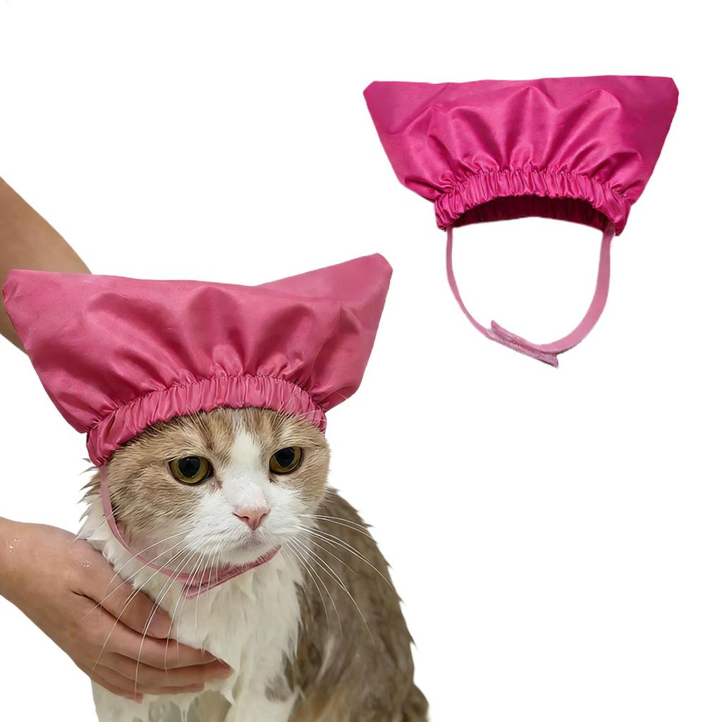 Dog Shower Caps Waterproof Reusable Adjustable Straps Cat Bathing Hat for Kittens Puppies Home Salon Grooming Swimming Pool Pet