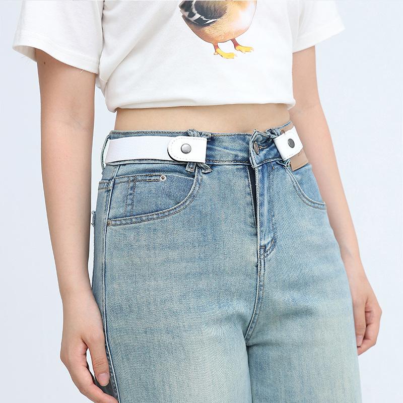 Lazy Belt Invisible and Traceless Belt for Men and Women Elastic Elastic Students Military Training Jeans Belt Waistband Closure Tool