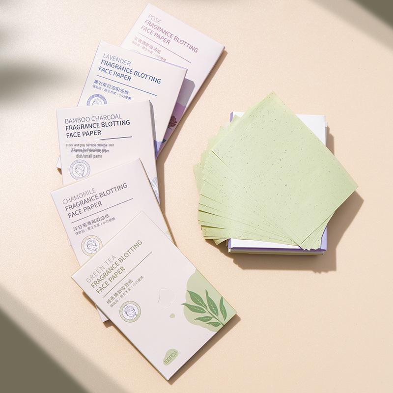 100 Fragrance Oil-Absorbing Sheets for Summer Oil Control - Unisex & Student-Friendly