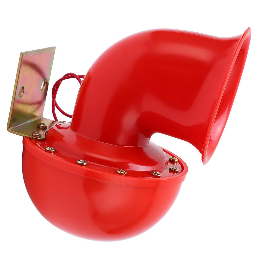 Autohupe, 150 dB, rotes Lufthorn, elektrische Hupe, Kuhton, Metallhupe für LKW, Zug, Boot, Motorrad, Autoton, elektrische Hupe