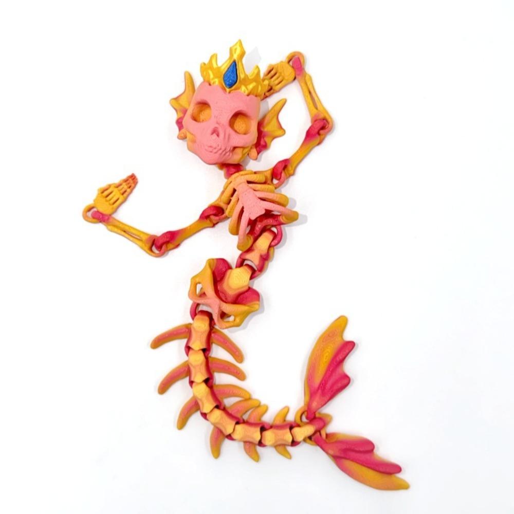 Lightweight Sturdy Material 3D Printed Mermaid Skeleton Movable Bone Figure Party Layout