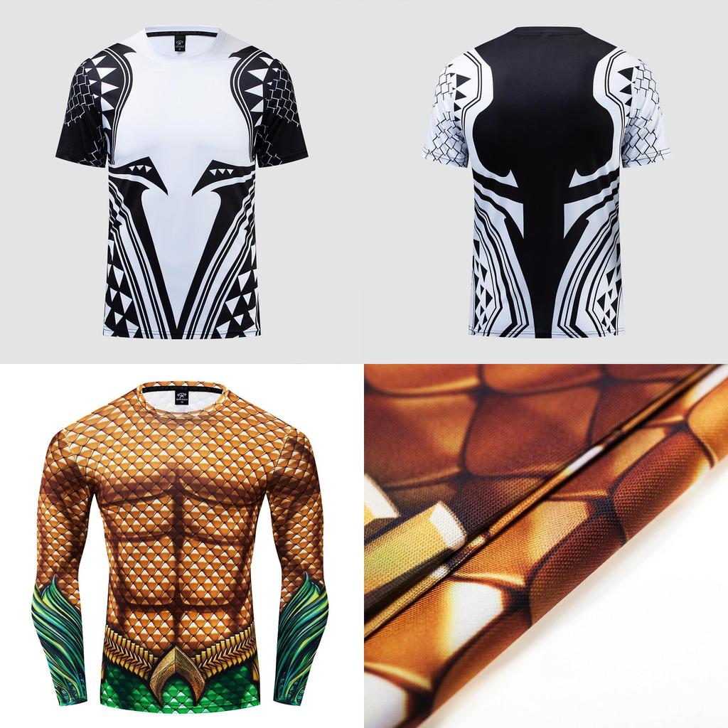 3d Printed Men's Gym Tights Sport Compression T-shirt With O-neck**