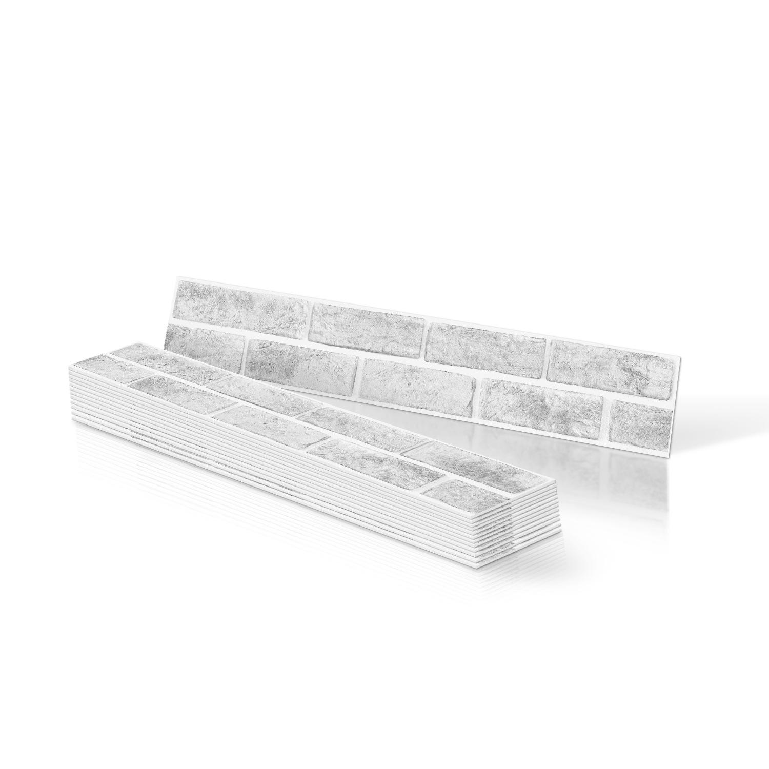 

Creative Brick Pattern Wall Sticker Skirt Sticker Self-Adhesive Brick Pattern Waterproof And Moisture-Proof Wallpaper Wallpaper Renovation 10.16 * 50.8CM * 12 pieces