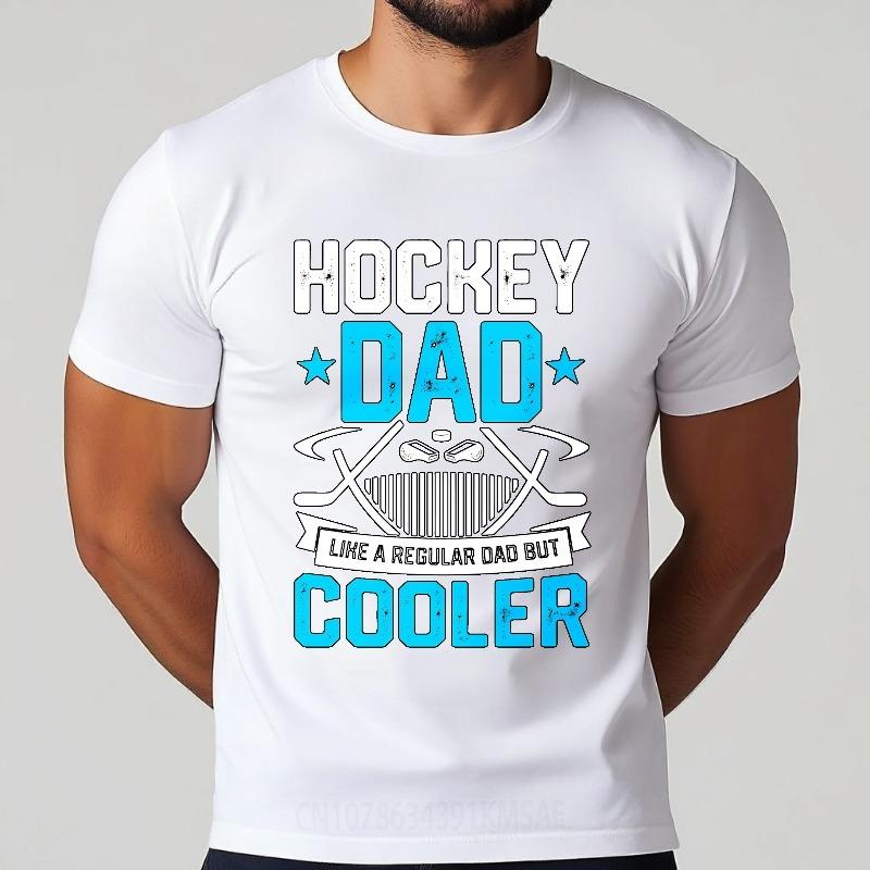 Big Size Summer For Her Tshirt Hockey Dad Like Regular Dad But Cooler Short Sleeve Printed Crew Neck Tshirt Cotton Top Tees