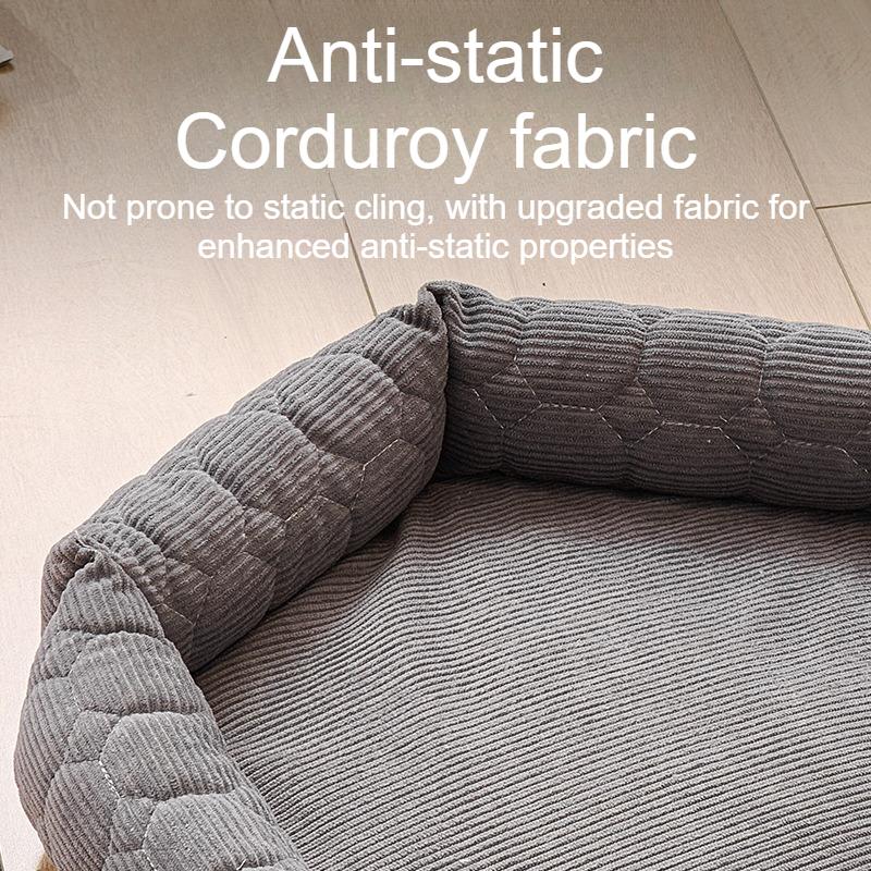 Winter-warm Detachable and Washable Pet Bed Corduroy Wear-resistant Cat and Dog Sleeping Pad Large Space Suitable for All Season