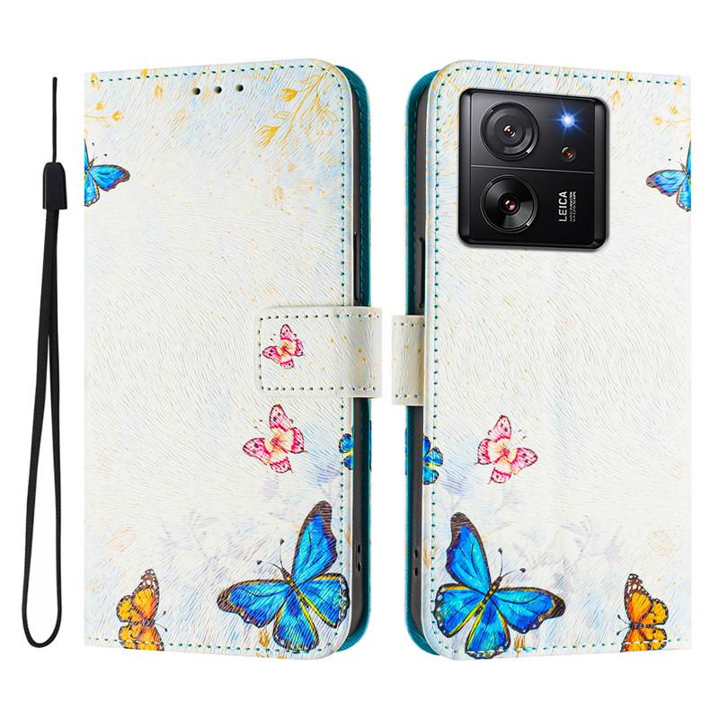 Luxury Flip Leather Case For Xiaomi 13T Pro Flip Cover On For Xiomi Mi 13 Lite Ultra Mi13T Pro 5G Wallet Bags Flower Cases Etui