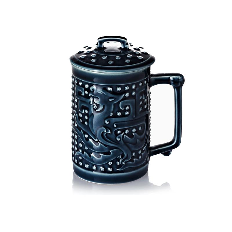 Кружка подарочная керамическая Qian Tang Xuan Living с драконом и фениксом