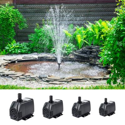 Black Submersible Water Pump Ultra-Quiet Mini Fountain Pump Submersible with Suction Cup Ponds Fountains Fish Pond Aquarium