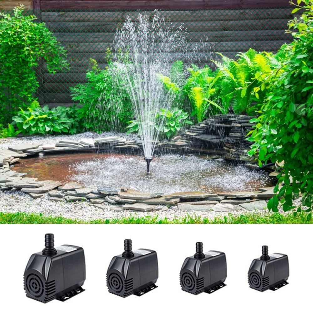 Black Submersible Water Pump Ultra-Quiet Submersible Fish Tank Filter Pump with Suction Cup Mini Ponds Fountains