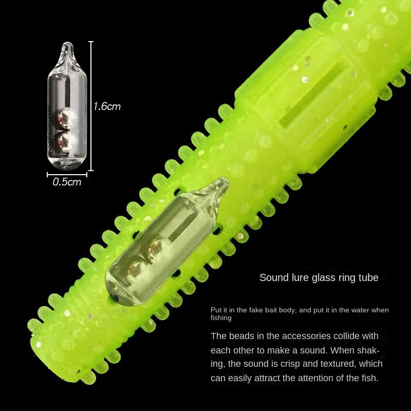 Floating TPR Stick Insect Sound Bead Fishing Soft Bait (8PCS)
