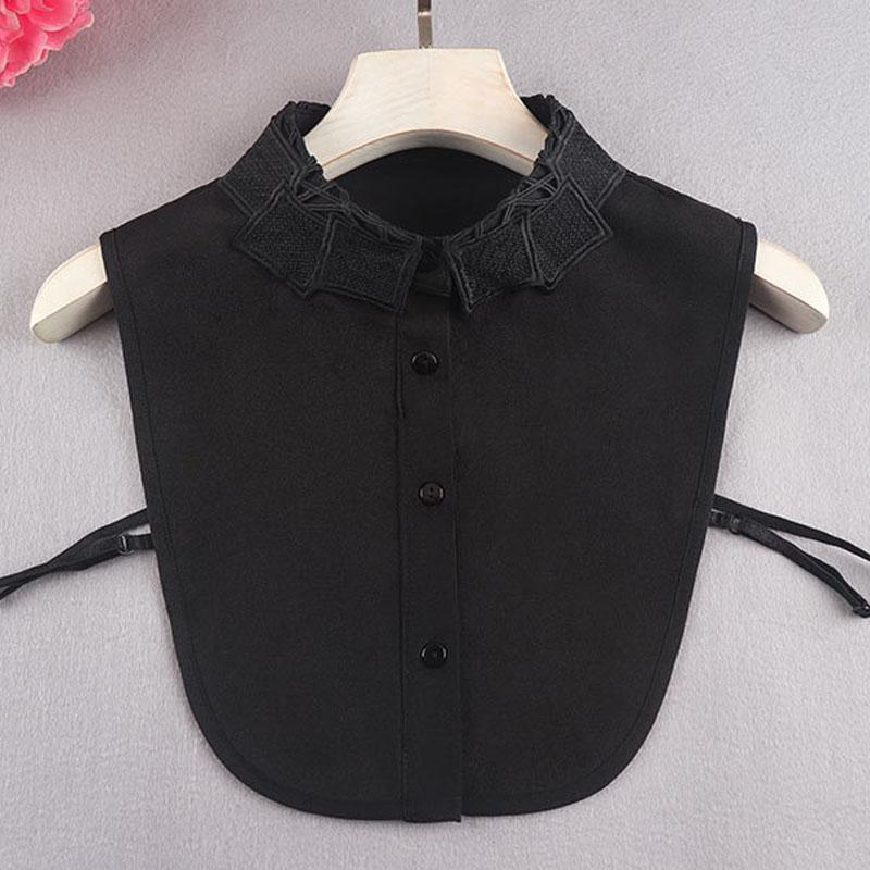 Białe Sztuczne Kołnierzyki Dla Kobiet Krata Klapa Odpinany Kołnierzyk Koszula Koronka Stójka Fałszywy Kołnierzyk Kobieta Zdejmowany Krawat Nep Kraagie