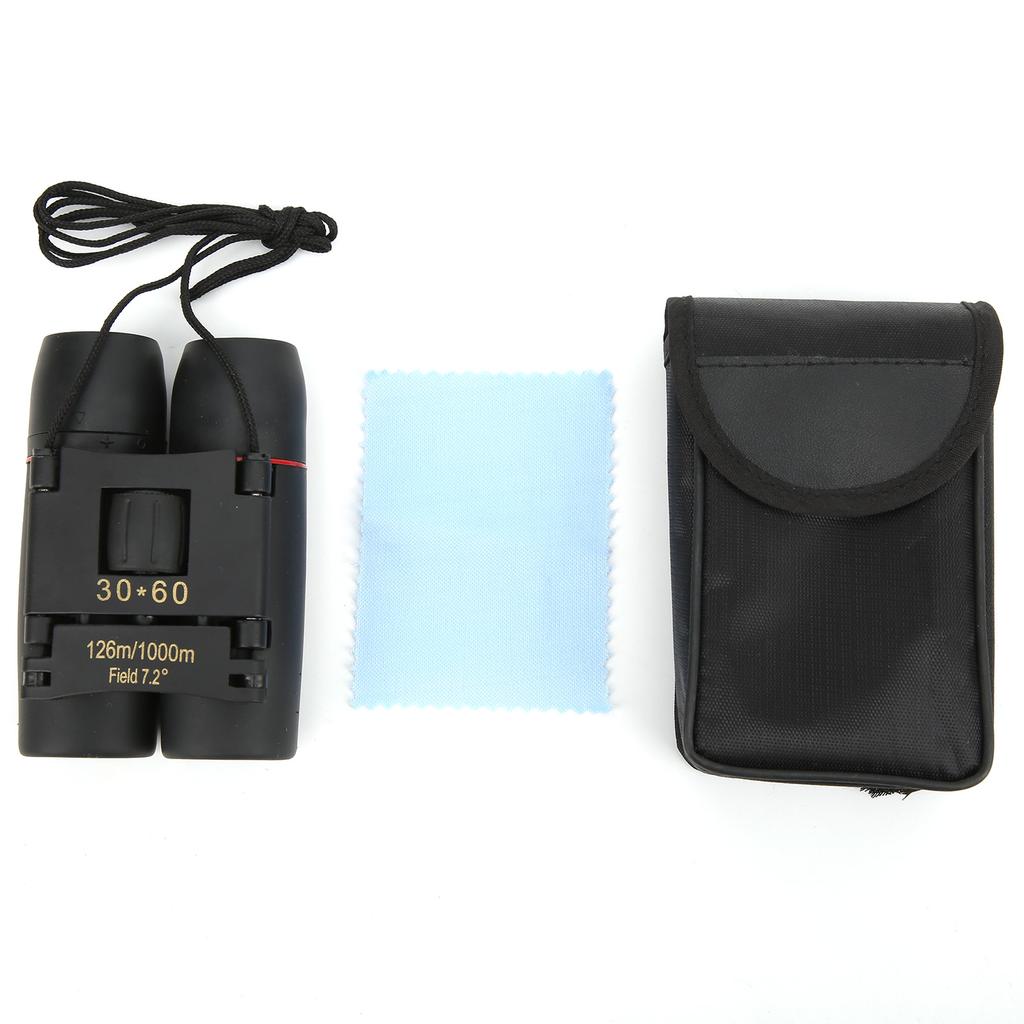Portable Mini 30x60 Zoom Folding Binoculars Telescope 126m1000m Binocular for Adults Kids