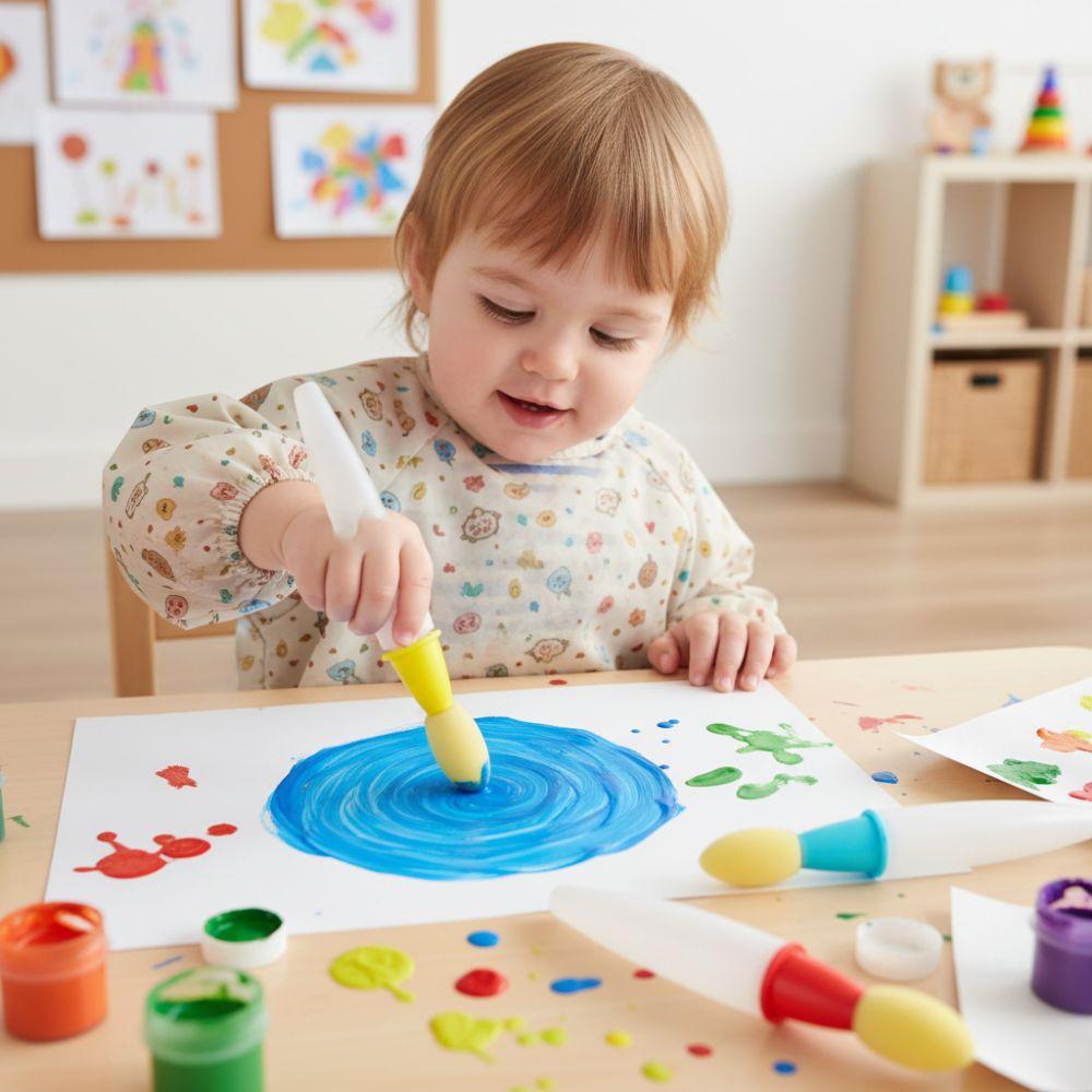 3pcs/set Versatile Sidewalk Chalk Paint Brush Set Outdoor Fun Art Tools  Children's Painting