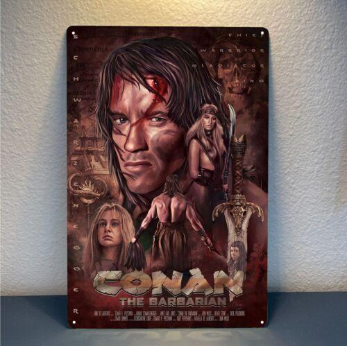 

Conan The Barbarian Arnold Schwarzenegger Movie Metal Poster Tin Sign 20x30cm -aluminum 20x30cm（7.8x11.8inch）