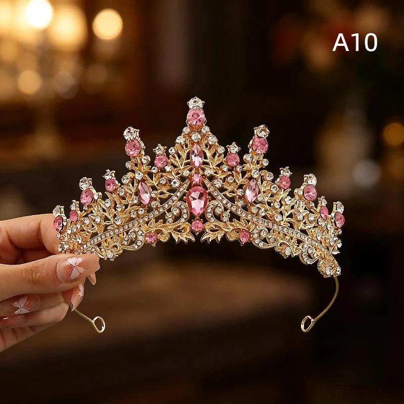 Bling Rhinestone Bridal Wedding Crown Princess Style Tiara Elegant Bridal Headwear for Prom Pageant Wedding