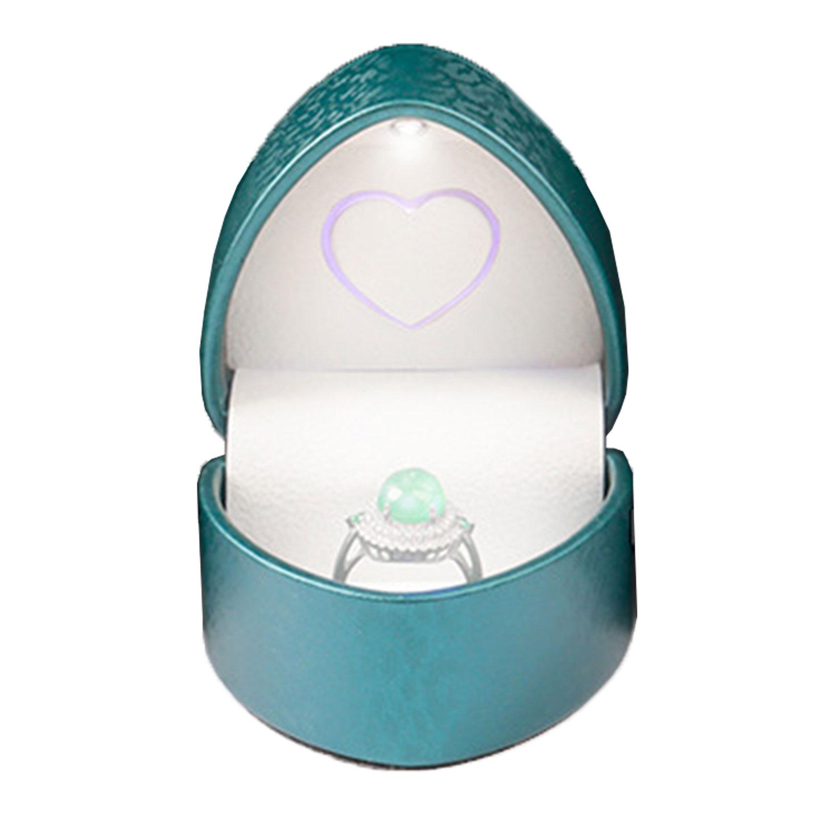 

Элегантная светодиодная шкатулка для хранения ювелирных изделий в форме сердца, контейнер для демонстрации ювелирных изделий, подставка-дисплей для аксессуаров для колец, браслетов разноцветный