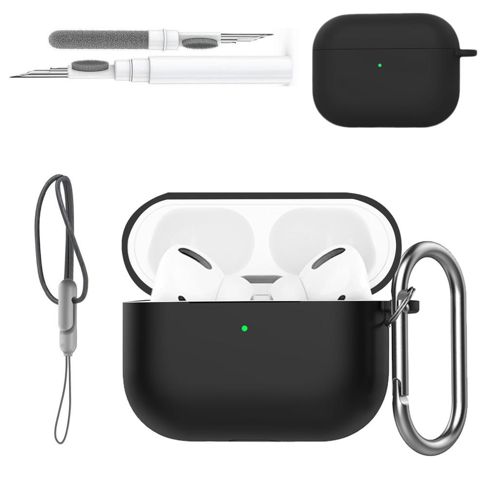For Airpods Pro 3 Case Cover Earphone Protective Silicone Cover (with Carabiner + Lanyard + Cleaning Pen) Case for Airpods Pro 3