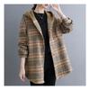 Navava Long Sleeve Hoodie Jacket Vintage Check Nc188