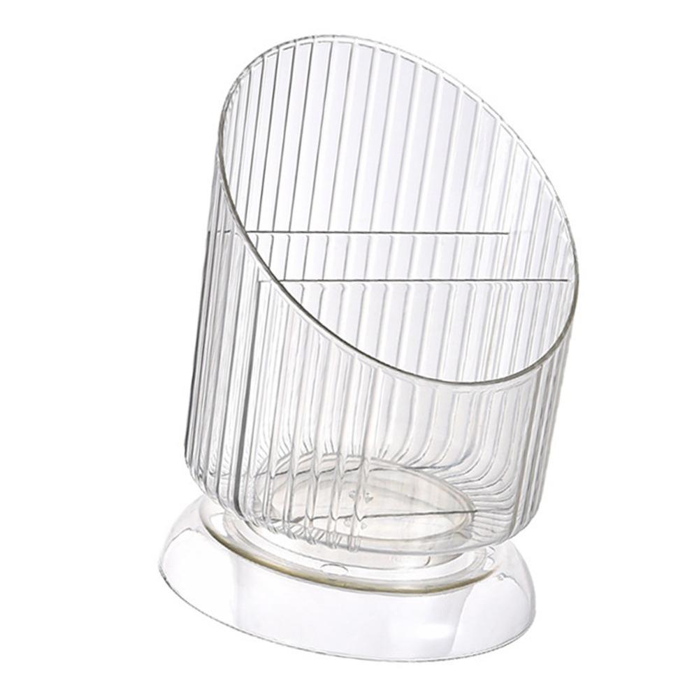 Plastic Makeup Brush Holder Transparent Makeup Brush Storage Makeup Brush Organizer Office белый