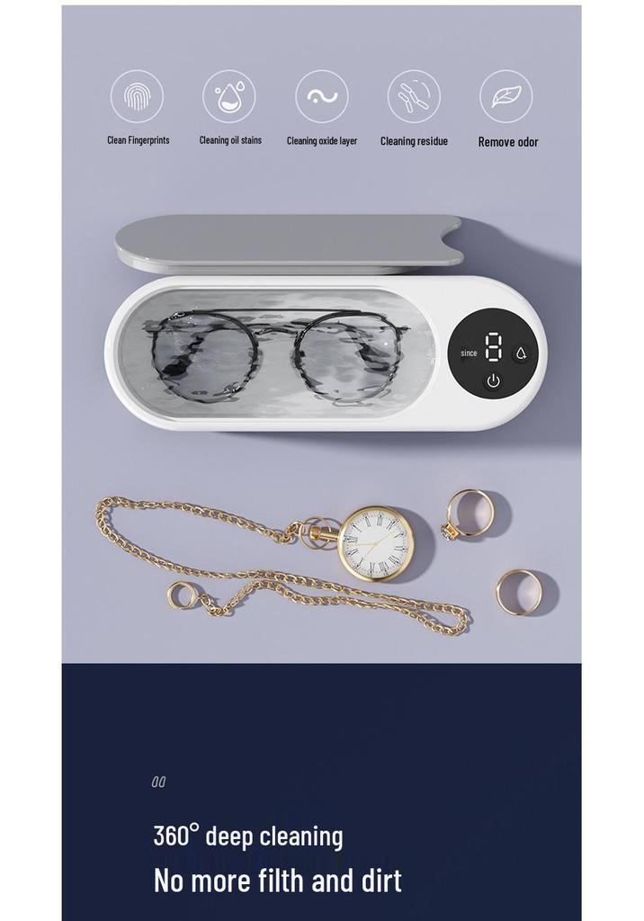 Portable Ultrasonic Cleaner for Jewelry, Makeup Brushes, Glasses, Watches