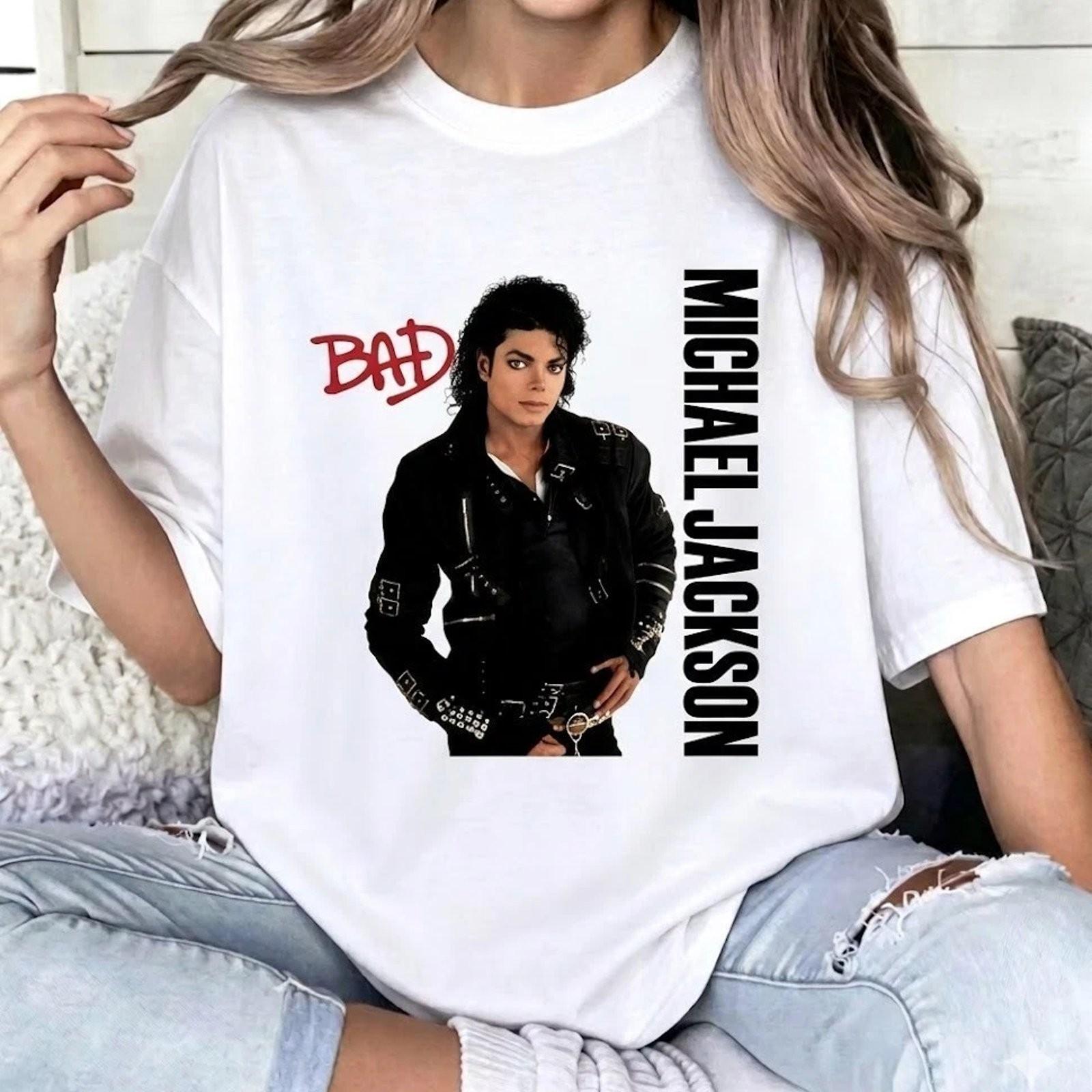 Мужская футболка Michael Jackson Bad Винтажный Графический Comfort Colors M