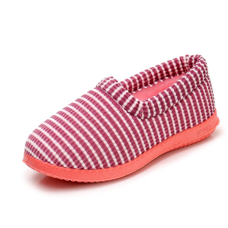 Winter Cotton Slippers Women's Cloth Shoes Indoor Bag Heel Plush Home Non-slip Plush Thermal Cotton Slippers
